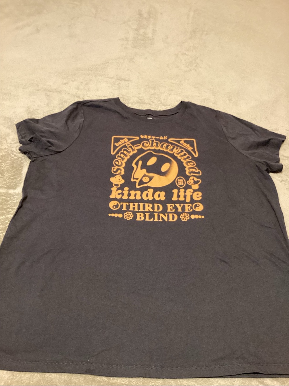 Third Eye Blind Graphic Tee - Charcoal with Yellow Print, Torrid 2 (18/20) NWOT